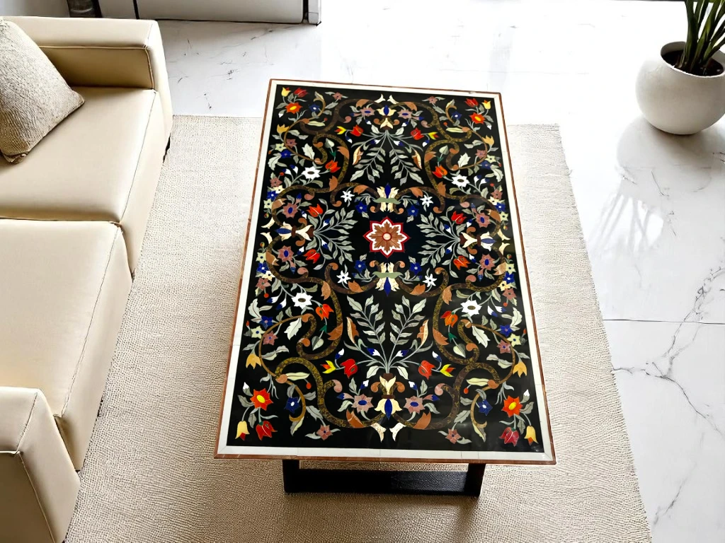 Handmade Marble Table – Elegant Hallway Living Room Decor